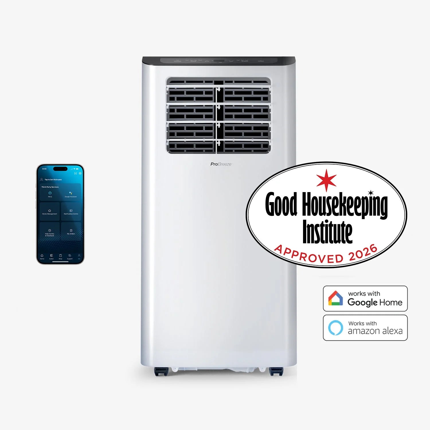 Climatiseur portatif 3-en-1 de 12 000 BTU avec fonction de déshumidification - Application Wi-Fi intelligente