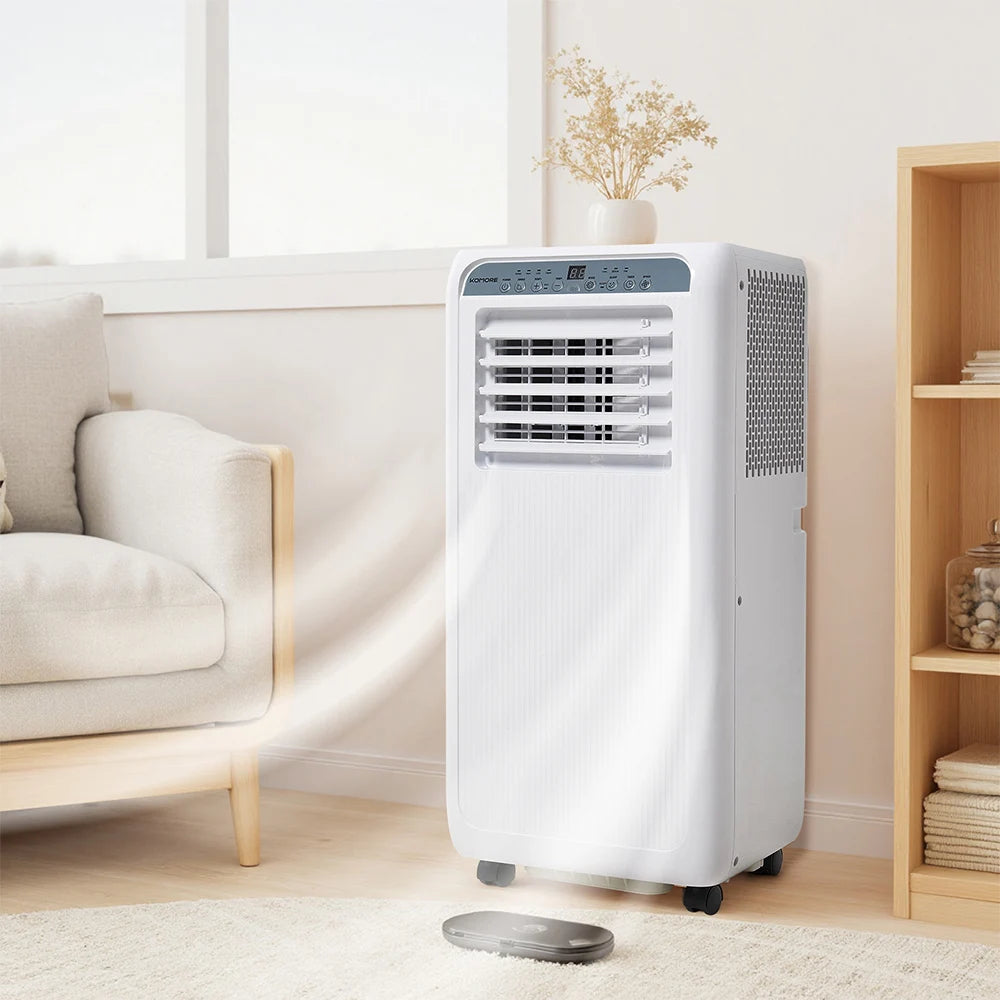 Climatiseur portable blanc 4-en-1 Living and Home avec télécommande 9000 BTU