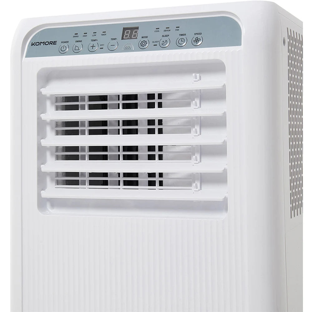 Climatiseur portable blanc 4-en-1 Living and Home avec télécommande 9000 BTU