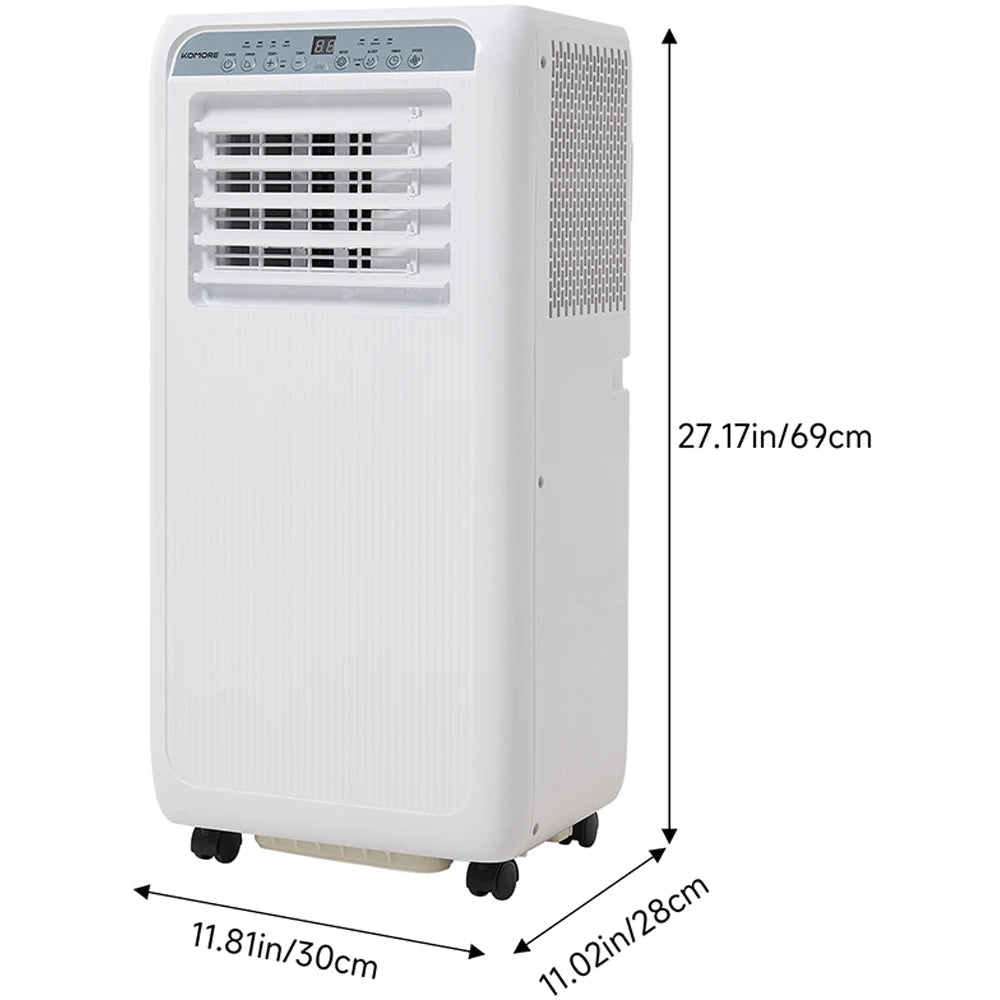 Climatiseur portable blanc 4-en-1 Living and Home avec télécommande 9000 BTU