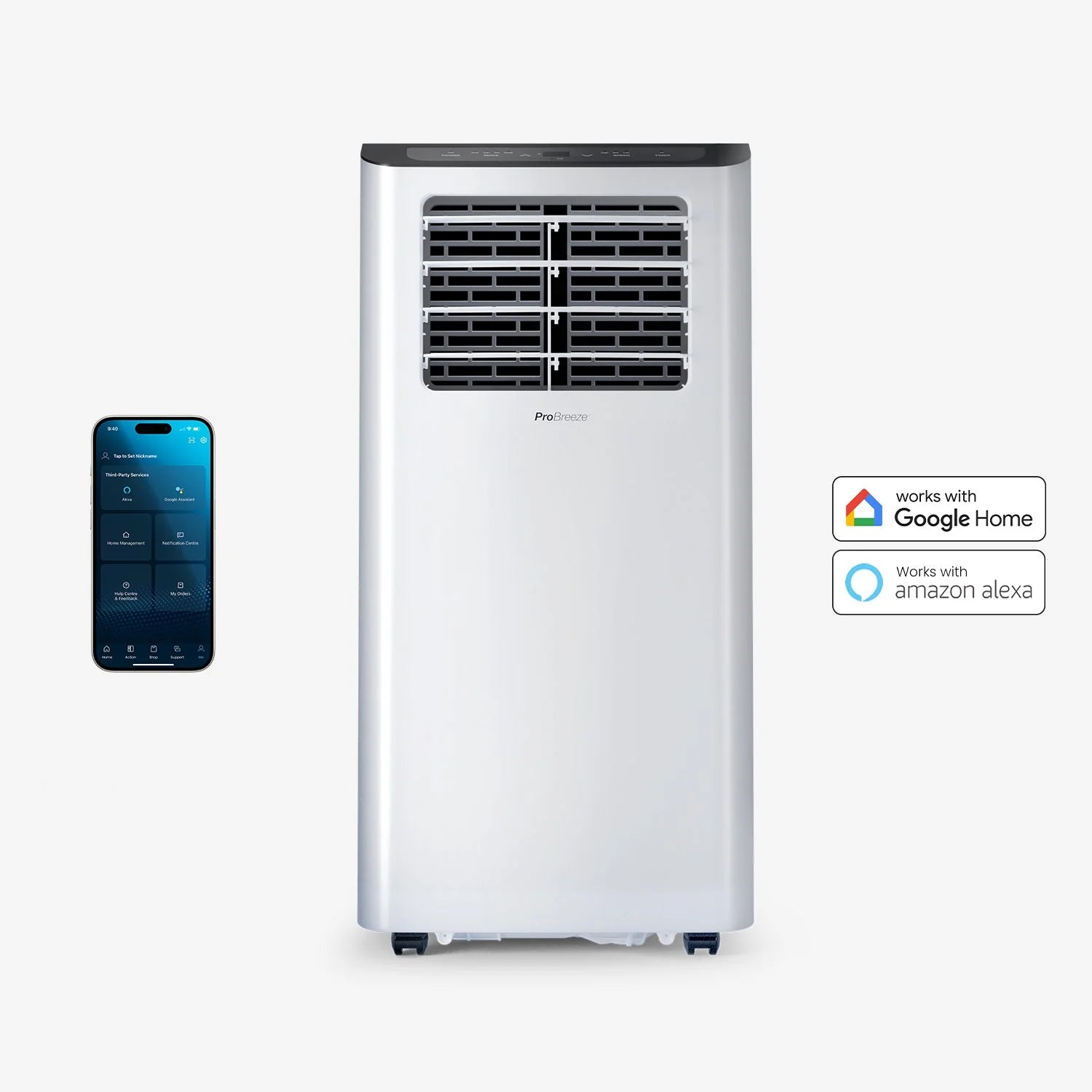 12.000 BTU 3-in-1 Mobile Klimaanlage mit Entfeuchtungsfunktion – Intelligente WLAN-App