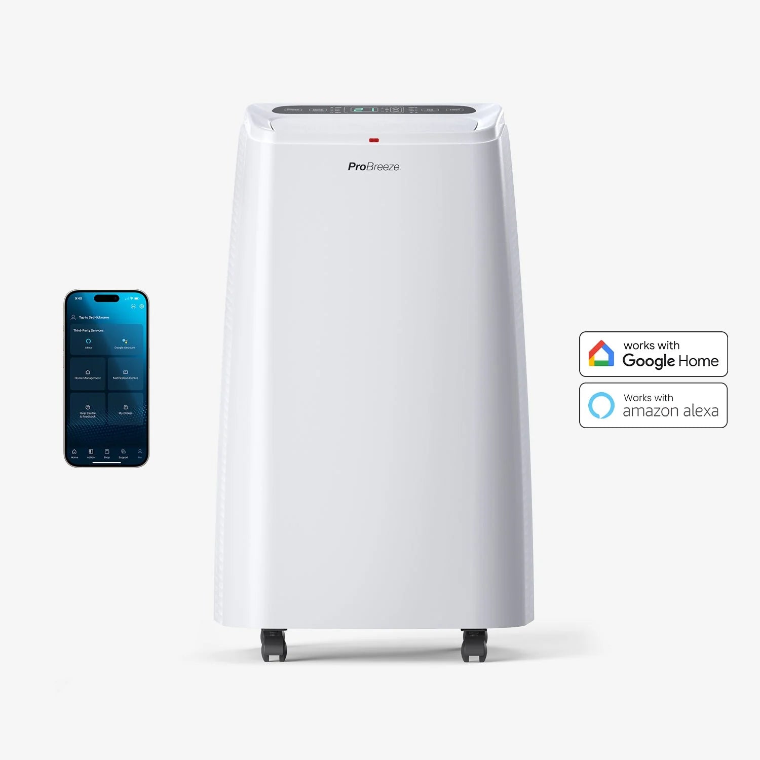Climatiseur portable 4-en-1 de 12 000 BTU, chauffage avec fonction de déshumidification - Application Wi-Fi intelligente
