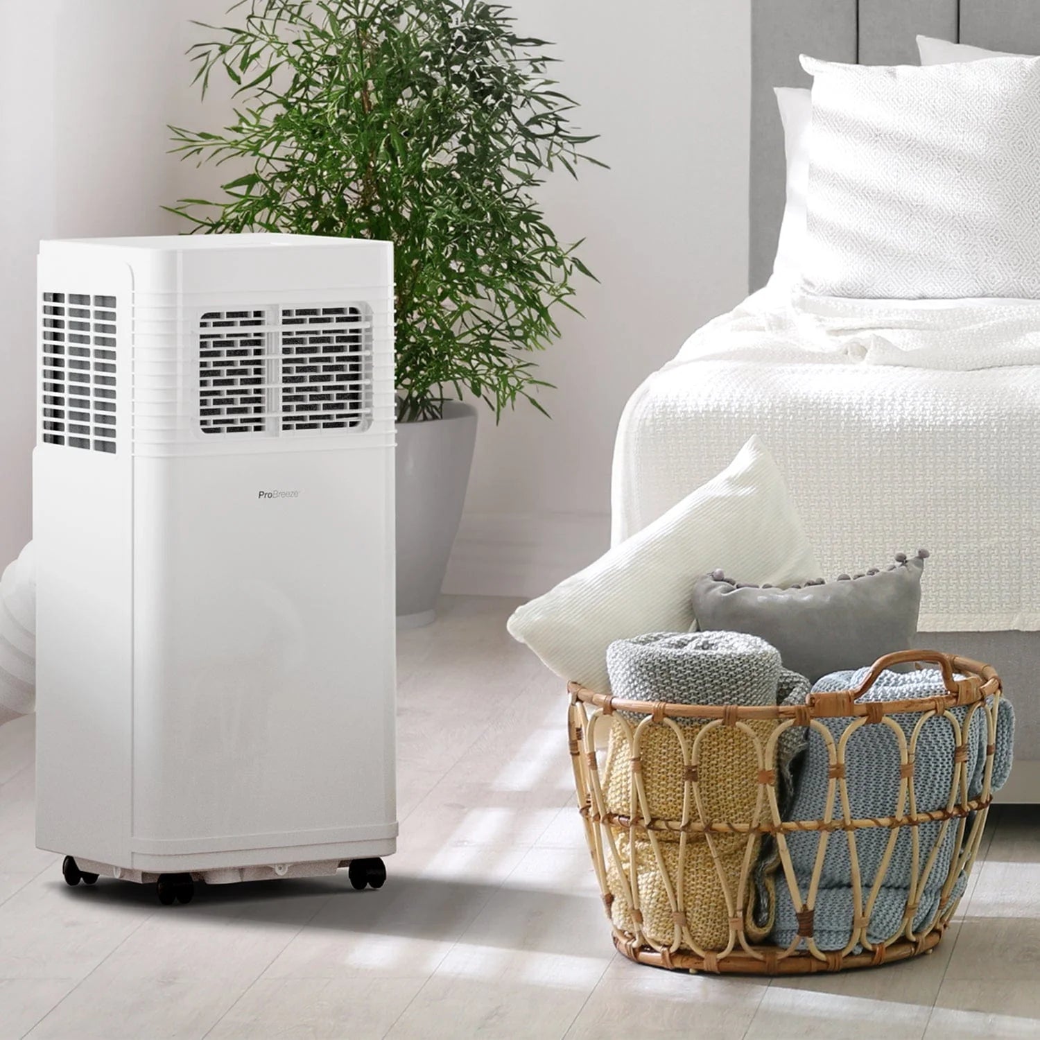Climatiseur portable 3-en-1 5000 BTU avec fonction de déshumidification - Application Wi-Fi intelligente